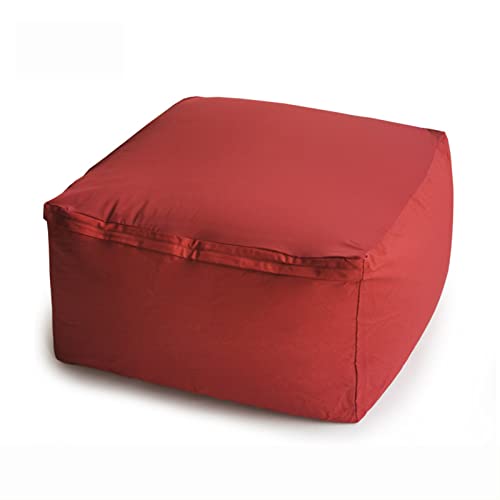FBKPHSS Japanischer Stil Sitzsack Innenhülle, Sitzsack Bezug (ohne Füllung) Bequem und Atmungsaktiv Sitzsack-Sesselbezug für Lagerung von Spielzeug und Kleidung,Rot,25.5"*25.5"*16.9" von FBKPHSS
