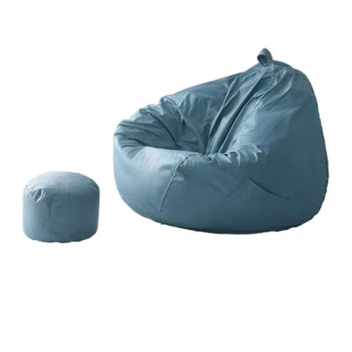 FBKPHSS Sitzsack Bezug Bag mit Hockerbezug + Wickeltasche, Sitzsack für Jugendliche ohne Füllmaterial Bezüge für Sitzsack,Dark Blue,100 * 120cm von FBKPHSS