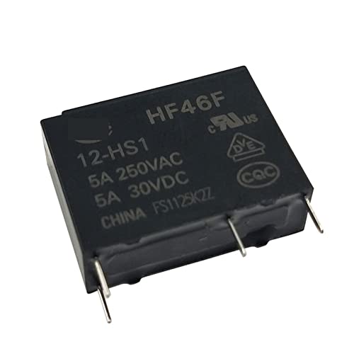 FBPQRCONS 10PCS Relais HF46F-5 12 24-HS1 4PIN 5A/250VAC 5A/30VDC 5VDC 12VDC 24VDC (Size : HF46F-5-HS1 5VDC) von FBPQRCONS