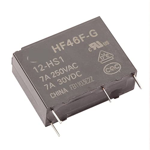 FBPQRCONS 10PCS Relais HF46F-G-5 12 24-HS1 4PIN 7A/250VAC 7A/30VDC 5VDC 12VDC 24VDC (Size : HF46F-G-5-HS1 5VDC) von FBPQRCONS