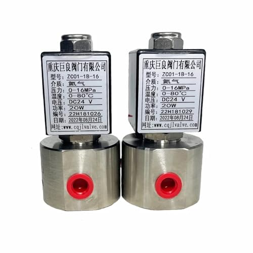 FBPQRCONS 160bar 16MPa 2 Way nitrogen high Pressure Solenoid Valve 1/4 24V Orifice 1mm SS304 DN1 Normally Close(45295,G-AC110V) von FBPQRCONS