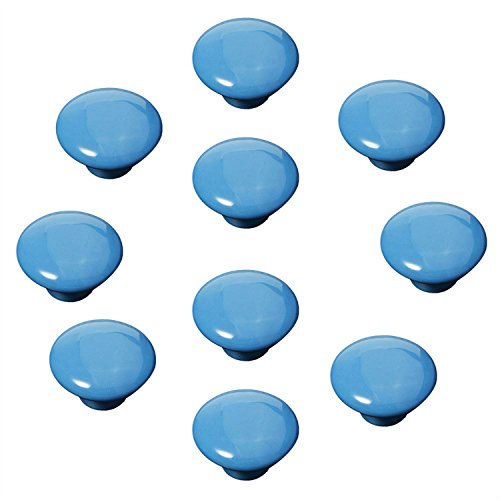 FBSHOP(TM) 10x33mm Blau Porzellan Möbelknöpfe Griffe Knauf MöbelKnopf Tür für Schränke, Schubladen, Truhen, Schlafzimmer, Badezimmer,Kindermöbel Schubladengriffe Dekorative von FBSHOP(TM)