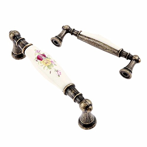 FBSHOP(TM) 2PCS Keramik Türgriffe Hand bemalt Möbel Griff Schublade Möbelgriffe Türknöpfe Vintage Design von FBSHOP(TM)