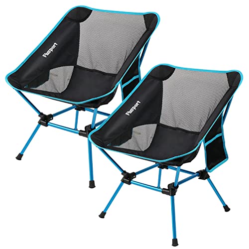 FBSPORT Campingstühle 2er-Set Faltbar Ultraleichter Leicht Camping Stuhl bis 150 kg, Klappstuhl mit Tragetasche für Outdoor, Beach, Wandern, Picknick, Fishing von FBSPORT