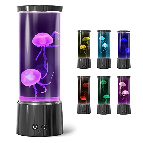 FBSPORT Quallen Lampe 17 Farben 4 Lichtmodi Jellyfish Lamp Fantasy LED Quallen Aquarium Lampe Runde Stimmungslicht Geschenke für Kinder Erwachsene Dekoration für Zuhause Büro von FBSPORT