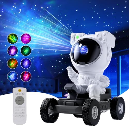 Sternenhimmel Astronaut Projektor, LED Nachtlicht Galaxy Projektor mit 17 Modi, Timer und Fernbedienung, Schlafzimmer Decke Projektionslampe Sternenprojektor, Geschenk für Kinder und Erwachsene von FBSPORT