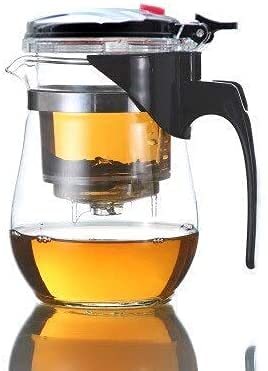 FBWSM Glas Teekanne Wasserkocher Kaffee Gongfu Teeset Presse Auto-Open Art Grüntee-Tasse mit Infuser Sieb Teezubehör von FBWSM