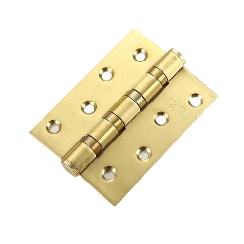 1 Stück stabiles Scharnier mit einer Dicke von 3,0 mm, 4-Zoll-Schwenkkolben-Edelstahl-Kugellagerscharnier for Türen und Fenster(GOLD) von FBXRXZFPJ