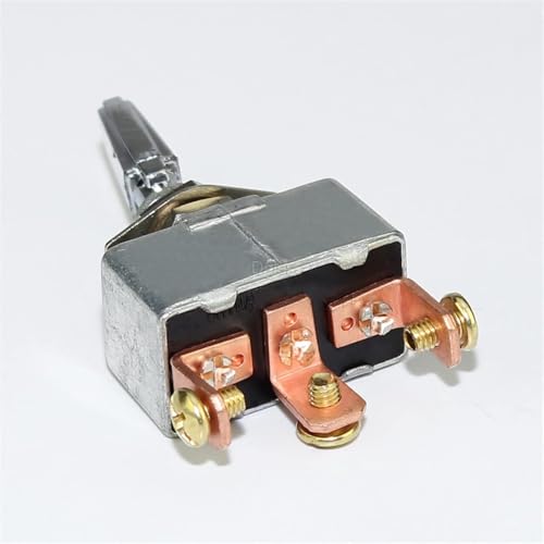 Schalter 50A ON-OFF/ON-OFF Verriegelung Auto Transfer Schalter Robust Auto Abdeckung Chrom 2/3 Pin Schraubklemme Marine 1 Stück von FBXRXZFPJ