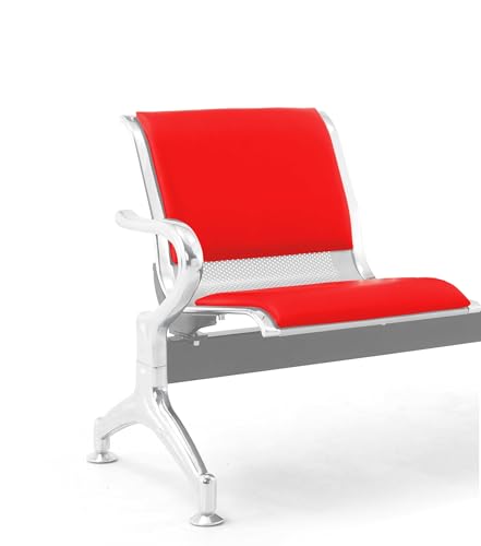 FBasic Paar gepolsterte Sitzkissen und Rückenkissen für Bank – Farbe: Rot – 40 x 47 x 4 cm von FBasic