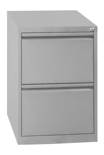 FBasic Aktenschrank aus Metall - mit zwei Schubladen - Grau von FBasic