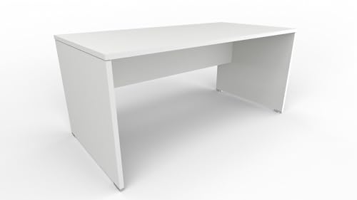 Schreibtisch aus Holz - Farbe Weiß - 140x80x74 von FBasic
