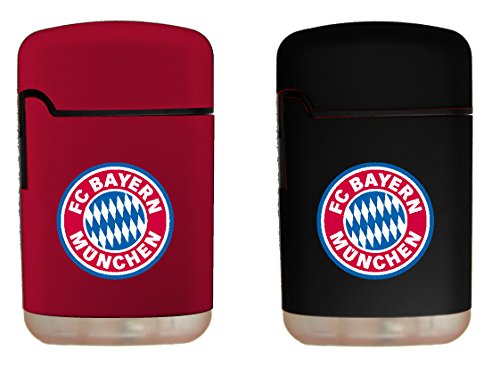 2 x FAN TURBO Gas Feuerzeug FC BAYERN MÜNCHEN Sturmfeuerzeug Elektronikfeuerzeug von FC Bayern München