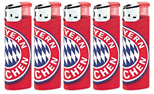 5er Set Feuerzeug Logo FC Bayern München FCB von FC Bayern München