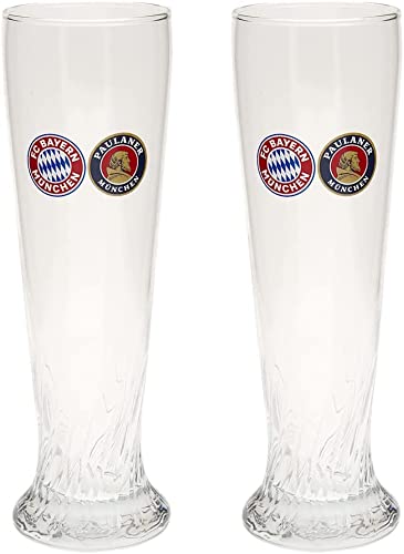 FC Bayern München 2er Set Weißbierglas Bierglas Weizenbierglas Glas von FC Bayern München