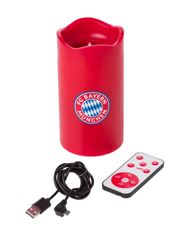 FC Bayern München Adventskalender FC Bayern München LED Kerze mit Leuchtfunktion Rot I Fußball von FC Bayern München
