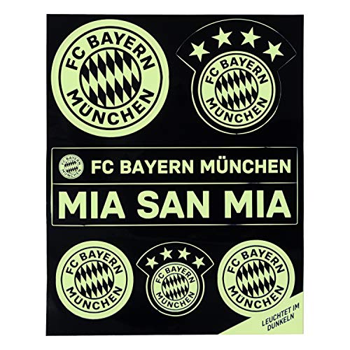 FC Bayern München Aufkleberbogen nachtleuchtend, 7er Set, Wandaufkleber, Wohnzimmer-Dekoration von FC Bayern München