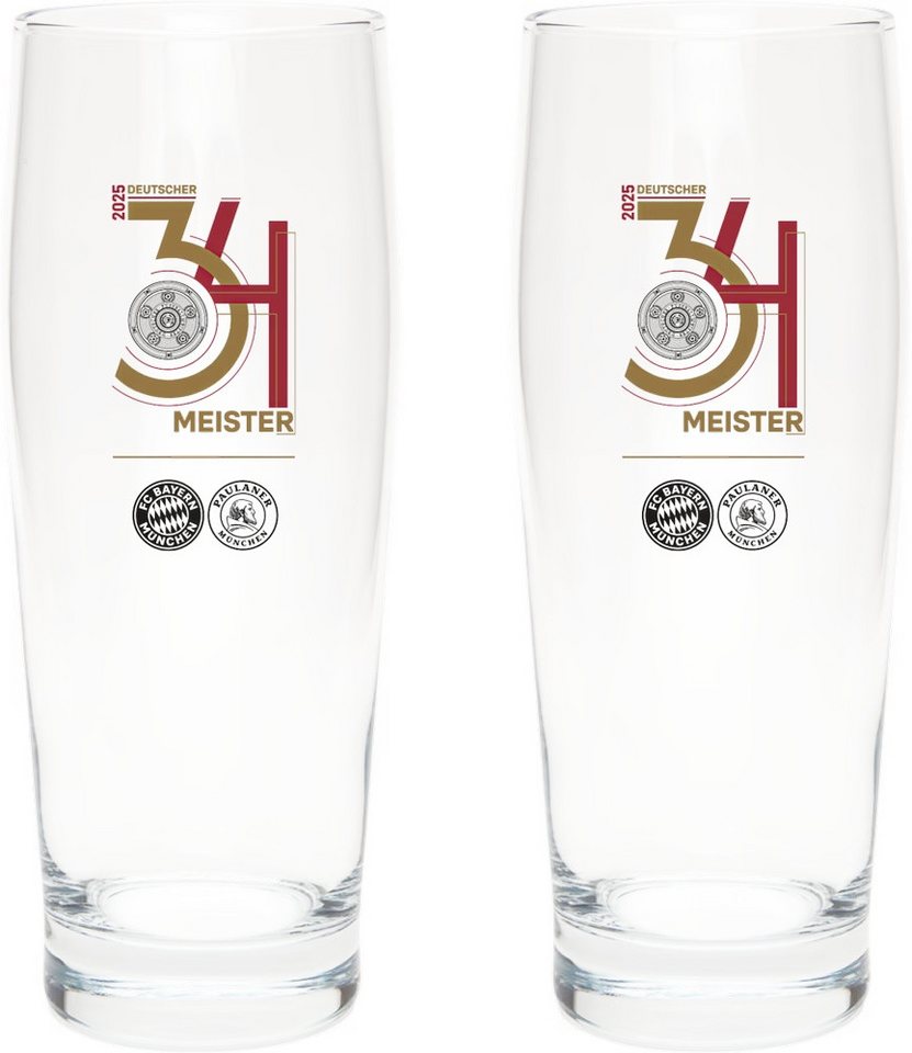 FC Bayern München Becher Halbeglas Deutscher Meister 2er-Set 2025 von FC Bayern München