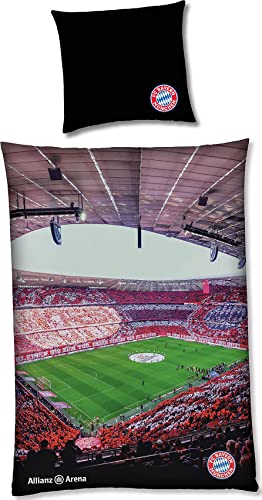 FC Bayern München Bettwäsche Allianz Arena I 135x200cm I Mehrfarbig I Fußballstadion von FC Bayern München