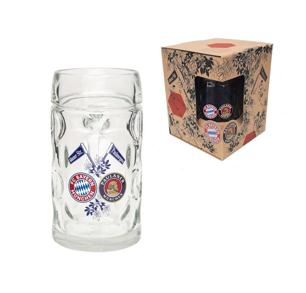 FC Bayern München Bierglas Halbe-Maßkrug, Glas von FC Bayern München