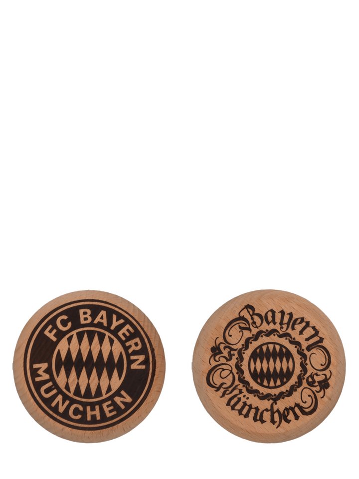 FC Bayern München Bierkrug FC Bayern München I Bierkrugdeckel Wiesn™ 2er Set I Getränkeschutz, Holz von FC Bayern München