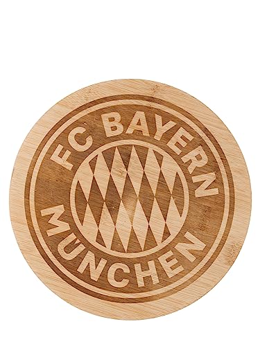 FC Bayern München Brotzeitbrettchen | Frühstücksbrett| Rund | Braun von FC Bayern München