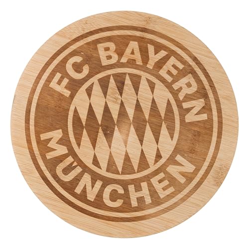 FC Bayern München Brotzeitbrettchen | Frühstücksbrett| Rund | Braun von FC Bayern München