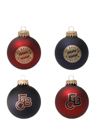 FC Bayern München Christbaumkugel 4er Set Mehrfarbig | Fußball von FC Bayern München