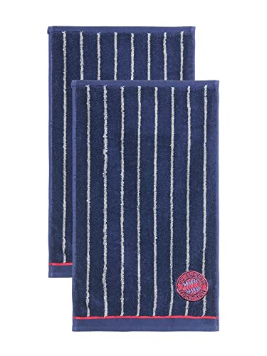 FC Bayern München Gästehandtuch 2er Set (one Size, Navy) von FC Bayern München