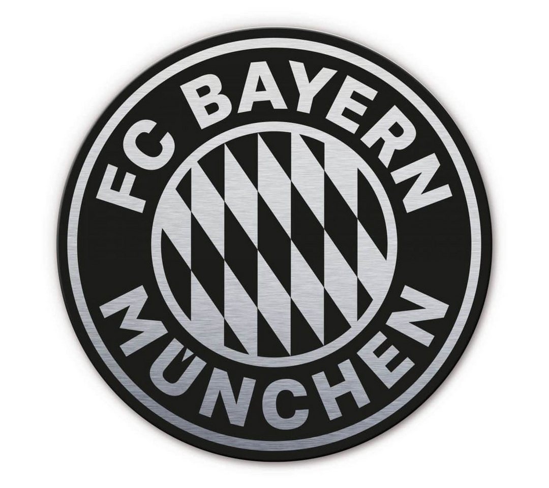 FC Bayern München Gemälde Metalloptik Poster FC Bayern München Logo Vintage Fußball FCB Verein, Wanddeko Kinderzimmer von FC Bayern München