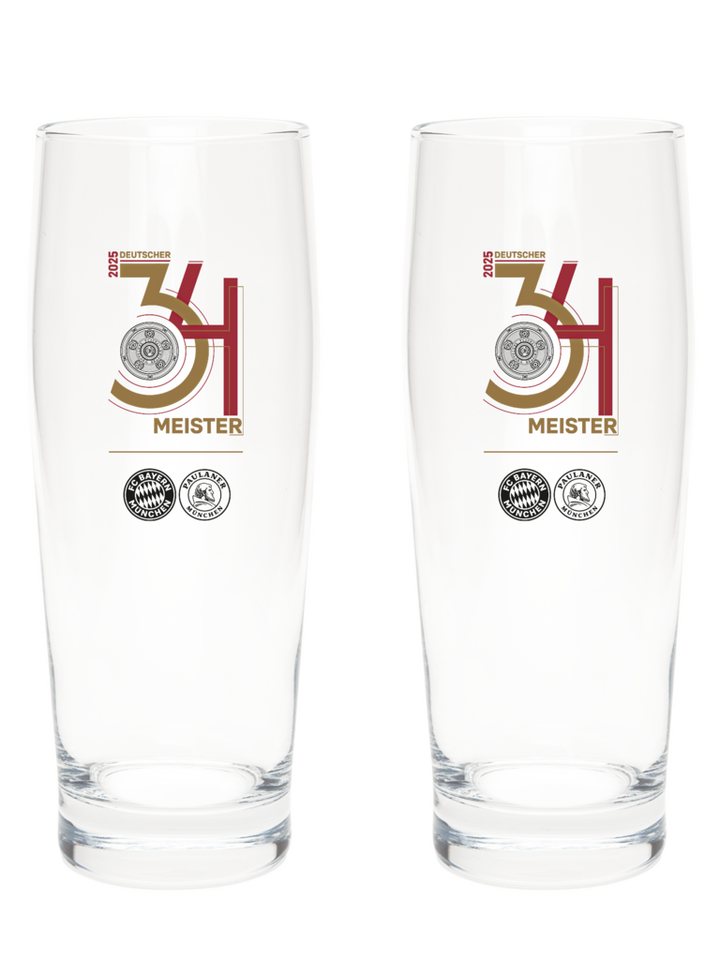 FC Bayern München Gläser-Set FC Bayern München I Halbeglas Deutscher Meister 2er-Set 2025, Glas FC Bayern München Gläser-Set FC Bayern München I Halbeglas Deutscher Meister 2er-Set 2025, Glas von FC Bayern München