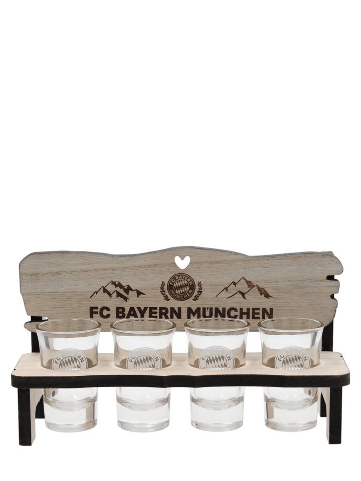 FC Bayern München Gläser-Set FC Bayern München I Schnapsbank-4er I Schnapsgläser I Stamperl, Glas FC Bayern München Gläser-Set FC Bayern München I Schnapsbank-4er I Schnapsgläser I Stamperl, Glas von FC Bayern München
