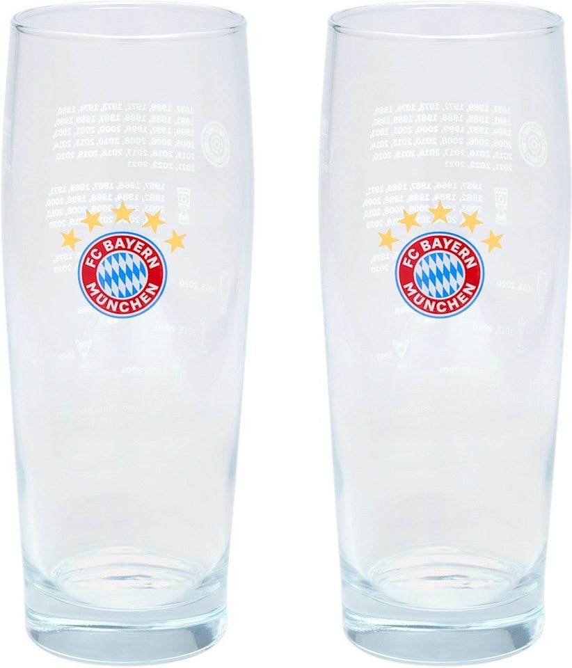 FC Bayern München Glas Halbeglas 2er-Set Erfolge von FC Bayern München