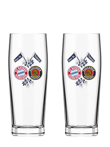 FC Bayern München Halbeglas I Bierglas I 2er-Set I Je 0,5 l von FC Bayern München
