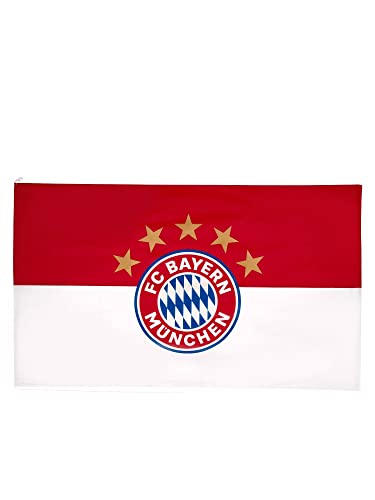 FC Bayern München Hissfahne, Fahne - 5 Sterne Logo - 250 x 150 cm von FC Bayern München
