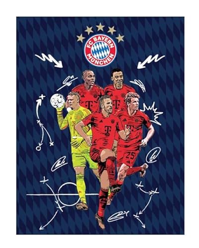 FC Bayern München I Teppich Player I Schwarz I 130 x 100 cm I Anti Rutsch Beschichtung von FC Bayern München