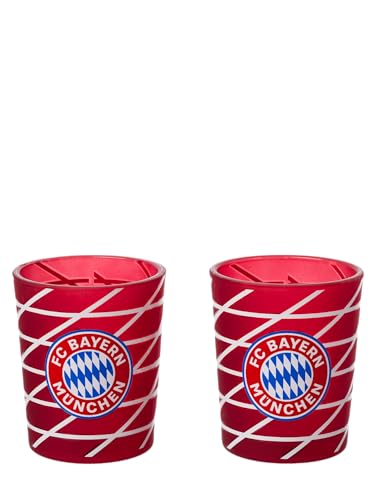FC Bayern München I Windlicht I Teelichthalter I Kerzenhalter I klein I Arena 2er-Set I Rot/Weiß von FC Bayern München