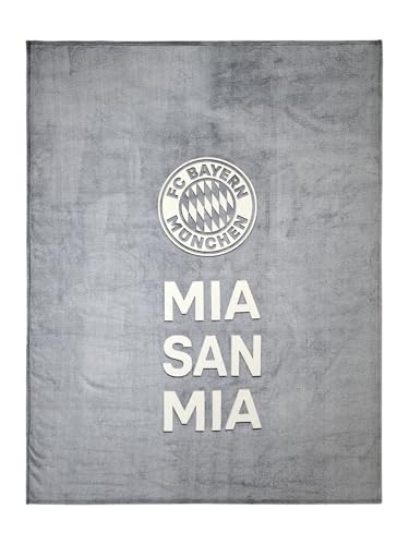 FC Bayern München Kuscheldecke | Decke | Glow in The Dark | Grau | 150 x 200 cm von FC Bayern München