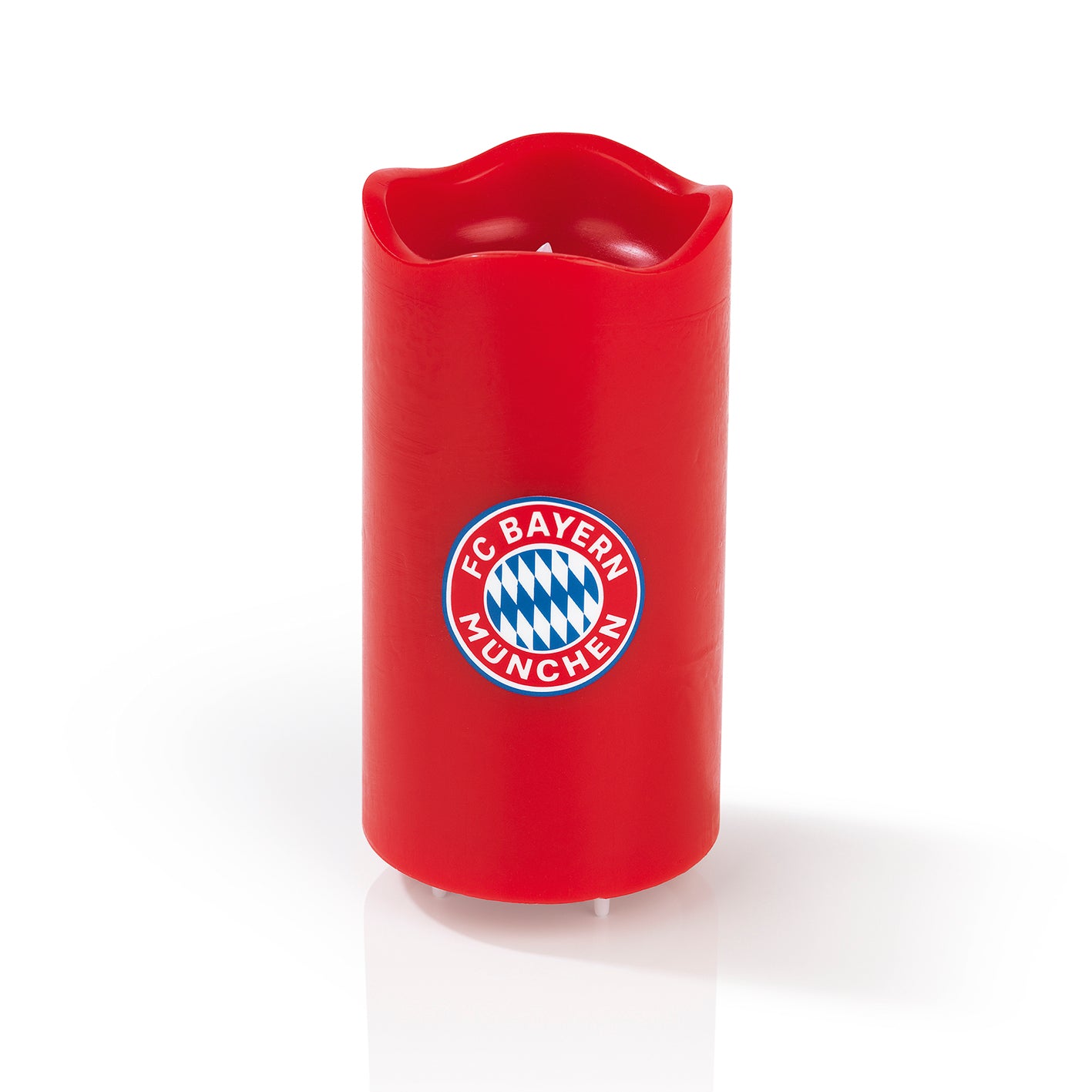 LED-Echtwachskerze - rotierende FCB-Logo-Projektion von FC Bayern München