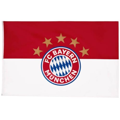 FC Bayern München Logo Fahne (180x120 cm, rot/weiss) von FC Bayern München