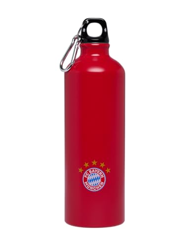 FC Bayern München Trinkflasche I Aluminium I Rot I 0,8l I Fußball von FC Bayern München