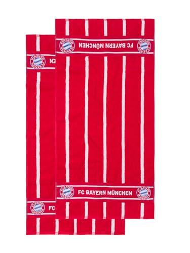 FC Bayern München Handtuch | Gäste-Handtücher| 2er Set | Rot-Weiß von FC Bayern München