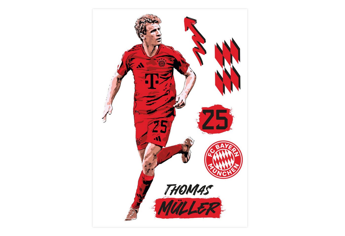 FC Bayern München Wandsticker FC Bayern München Fußball Bilder selbstklebend Logo Trikot 2025, Jamal Musiala, Kimmich, Müller, Palhinha, Neuer FC Bayern München Wandsticker FC Bayern München Fußball Bilder selbstklebend Logo Trikot 2025, Jamal Musiala, Kimmich, Müller, Palhinha, Neuer von FC Bayern München
