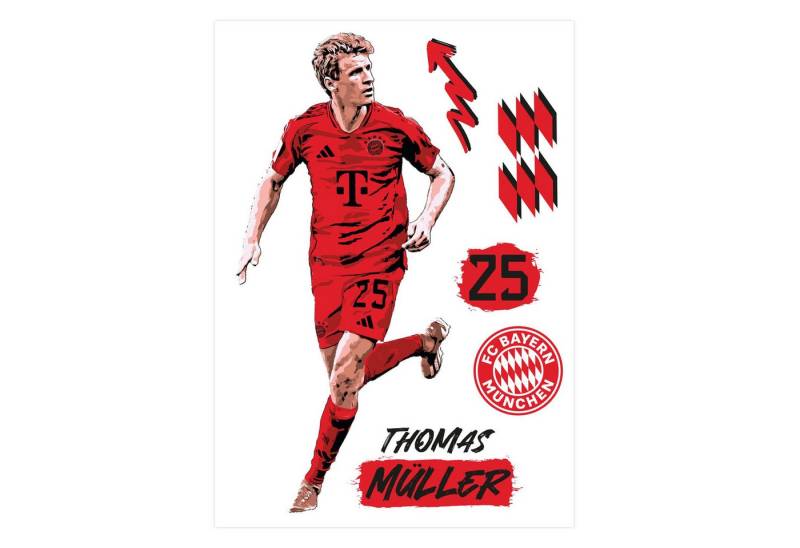 FC Bayern München Wandsticker FC Bayern München Fußball Bilder selbstklebend Logo Trikot 2025, Jamal Musiala, Kimmich, Müller, Palhinha, Neuer FC Bayern München Wandsticker FC Bayern München Fußball Bilder selbstklebend Logo Trikot 2025, Jamal Musiala, Kimmich, Müller, Palhinha, Neuer von FC Bayern München