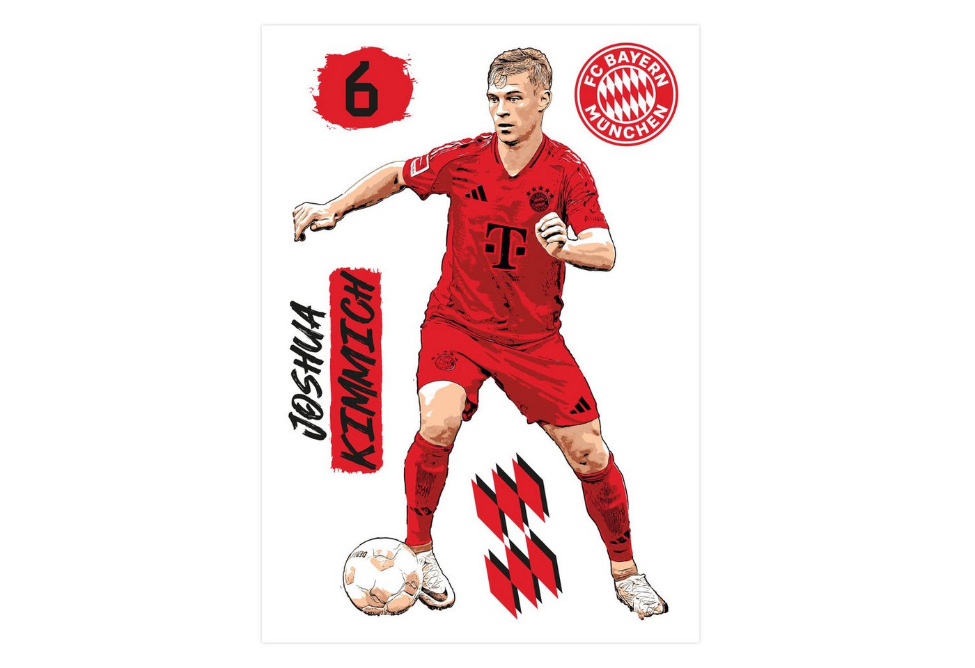 FC Bayern München Wandsticker FC Bayern München Fußball Bilder selbstklebend Logo Trikot 2025, Jamal Musiala, Kimmich, Müller, Palhinha, Neuer FC Bayern München Wandsticker FC Bayern München Fußball Bilder selbstklebend Logo Trikot 2025, Jamal Musiala, Kimmich, Müller, Palhinha, Neuer von FC Bayern München
