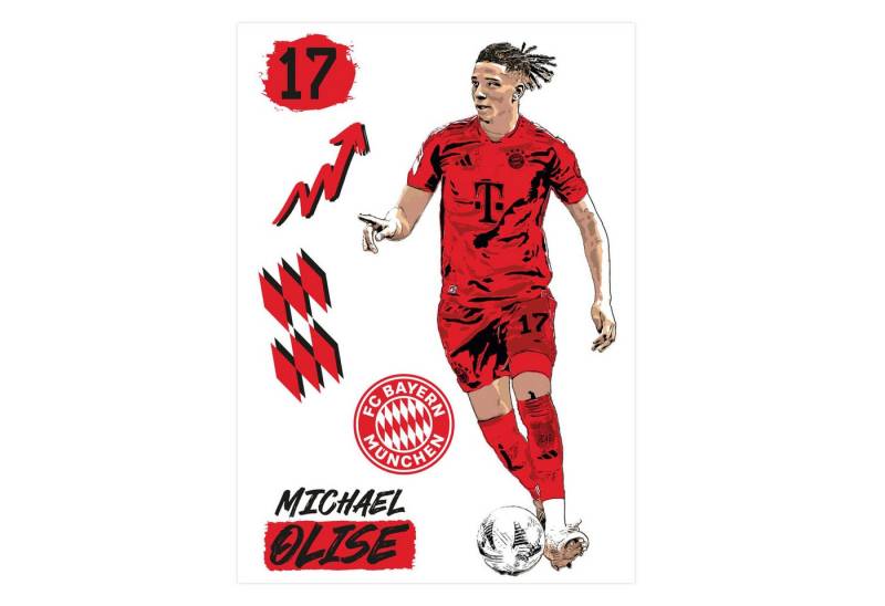 FC Bayern München Wandsticker FC Bayern München Fußball Bilder selbstklebend Logo Trikot 2025, Jamal Musiala, Kimmich, Müller, Palhinha, Neuer FC Bayern München Wandsticker FC Bayern München Fußball Bilder selbstklebend Logo Trikot 2025, Jamal Musiala, Kimmich, Müller, Palhinha, Neuer von FC Bayern München