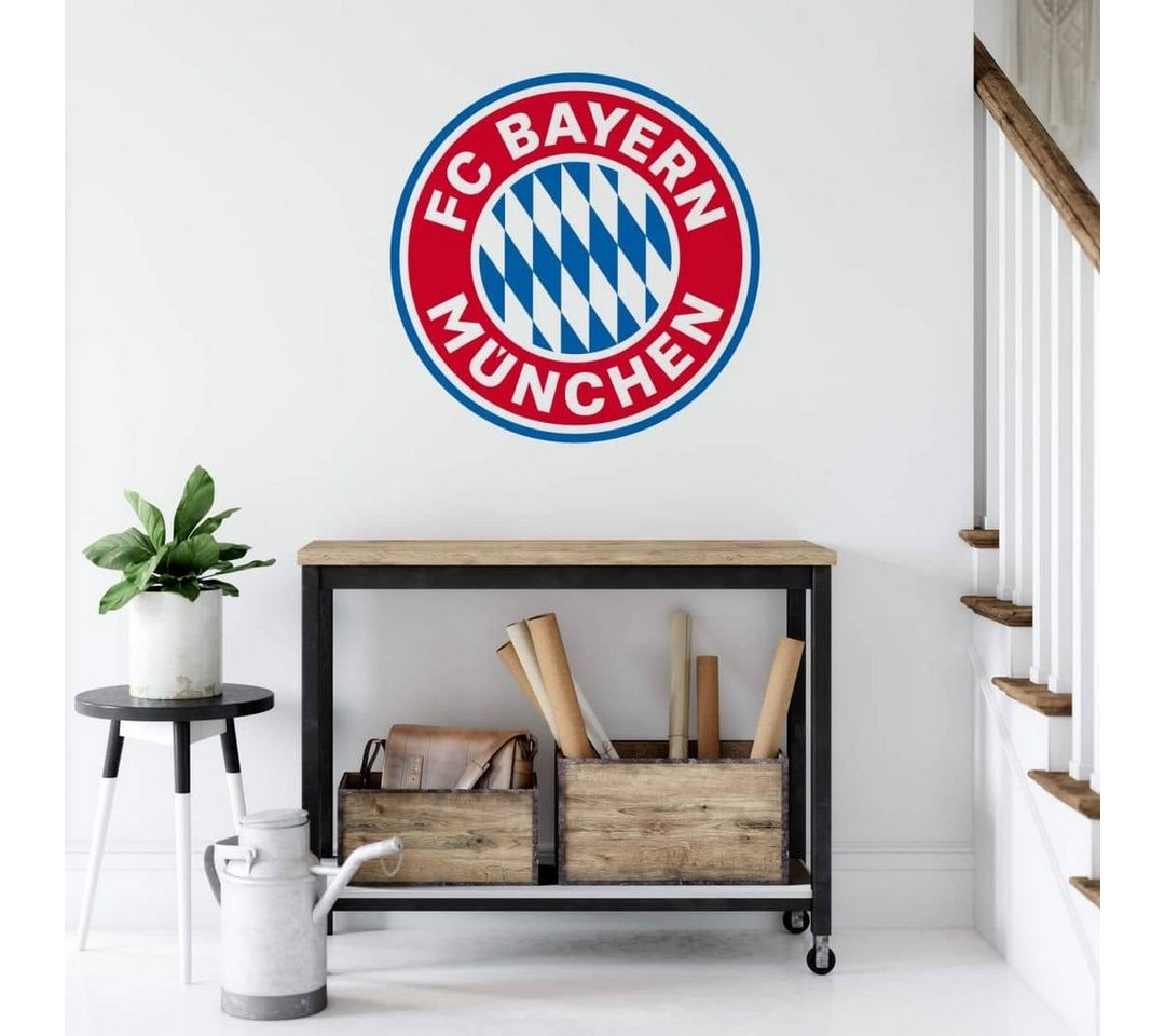 FC Bayern München Wandtattoo Fußball Wandtattoo FC Bayern München Logo FCB Wappen kariert modern, Wandbild selbstklebend, entfernbar von FC Bayern München