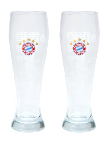 FC Bayern München Weißbierglas 2er-Set Erfolge von FC Bayern München