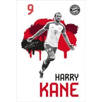 Fc Bayern München - fcb Wandsticker Fußball Wandtattoo Stern Stürmer 9 Harry Kane - rot von FC Bayern München