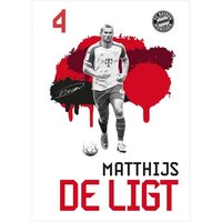 Fc Bayern München - fcb Wandsticker Fußball Wandtattoo Verteidiger 4 Matthijs de Ligt - rot von FC Bayern München